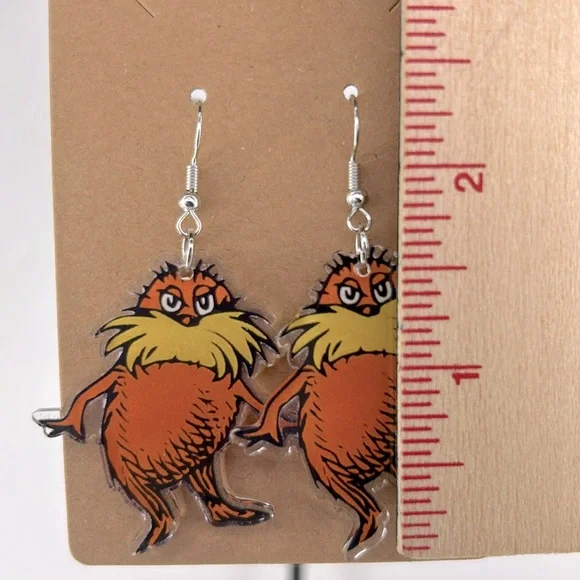 Dr. Seuss Teacher Themed Earrings 2D Acrylic - Picture 2 of 2